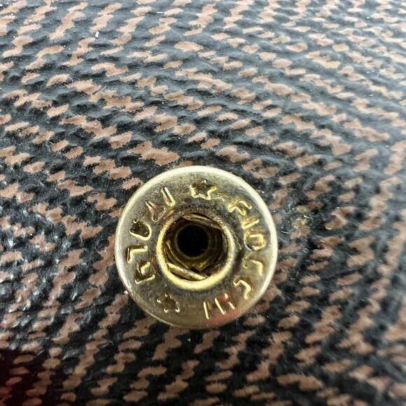 Vtg Christian Dior Herringbone Wallet Clutch Brown Leather Made in Spain - Picture 5 of 14